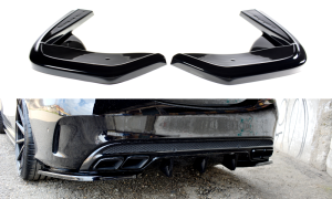 Tylne boczne splittery Mercedes- Benz C43 AMG W205 (czarny połysk)