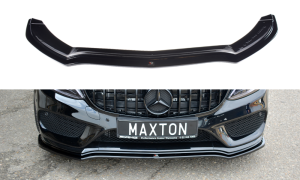 Przedni splitter V1 Mercedes- Benz C43 AMG W205 (czarny mat)