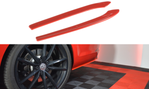 Splittery tylne boczne V2 Volkswagen Golf MK7 R Kombi Polift (czerwony)