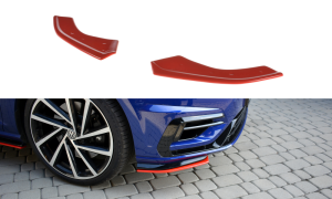 Splitter przedni V8 Volkswagen Golf MK7 R Polift (czarny mat)