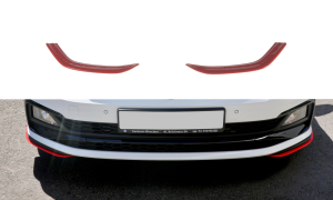 Przedni splitter V5 Volkswagen Polo MK6 GTI (czerwony)