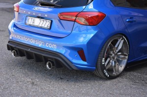 Dokładka tylna z wydechem Ford Focus ST-Line / ST MK4 (czarny mat)