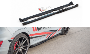 Dokładki progów V4 Ford Fiesta Mk8 ST / ST-Line (czarny mat)
