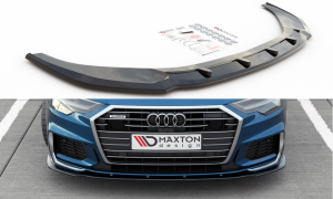 Splitter przedni V2 Audi A6 S-Line / S6 C8 (czarny połysk)