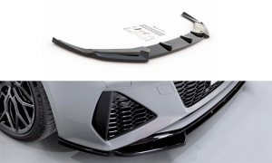 Splitter przedni V1 Audi RS6 C8 (czarny połysk)