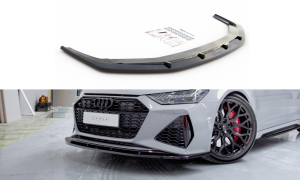 Splitter przedni V2 Audi RS6 C8 (czarny połysk)
