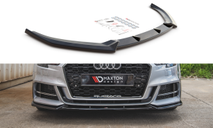 Splitter przedni V3 Audi S3 / A3 S-Line 8V Facelift (czarny mat)