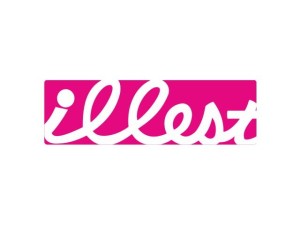 Naklejka "Illest" 12 cm (różowa)