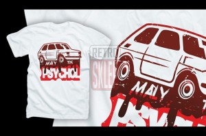 Koszulka t-shirt "Fiat 126p MAŁY PSYCHOL" (rozm. S - XXL)