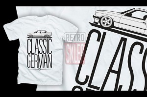 Koszulka t-shirt "BMW E30 - Classic German" (rozm. S - XXL)