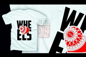 Koszulka t-shirt "We love wheels" (biała) (rozm. S - XXL)
