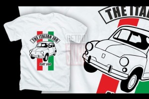 Koszulka t-shirt "FIAT 500 - THE ITALIAN JOB" (rozm. S - XXL)