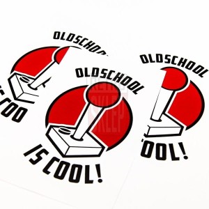 Naklejka "Oldschool is cool" 10 cm