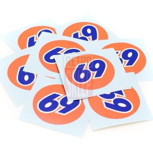 Naklejka "69" 5 cm