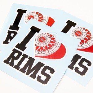 Naklejka "I love RIMS" 10 cm