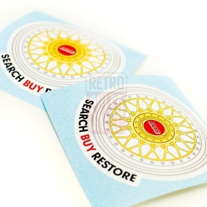 Naklejka "BBS - Search, buy, restore" 8 cm