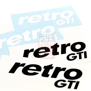 Naklejka "retro GTI" 12 cm
