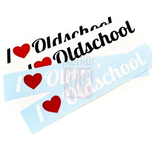 Naklejka "I love oldschool" 15 cm