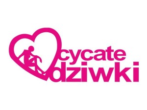 Naklejka "Kocham cycate dzi*ki" 15 cm (różowa)