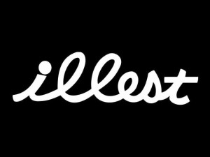 Naklejka "Illest" 45 cm (biała)