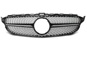 Grill GLOSSY BLACK CHROME MERCEDES W205 14-