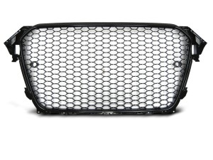Grill GLOSSY FRAME BLACK PDC AUDI A4 B8 11.11-15