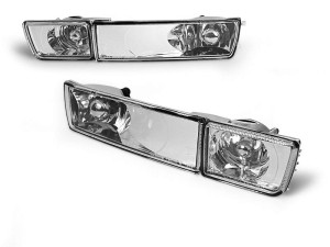 Kierunkowskazy przednie z halogenami CHROME VW GOLF 3 / VENTO