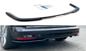 Splitter tylny środkowy (z dyfuzorem) Volkswagen Caddy MK4 (czarny połysk)
