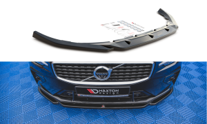 Splitter przedni V2 Volvo S60 R-Design MK3 (czarny połysk)