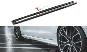Dokładki progów V2 Audi RS6 C7 (czarny połysk)