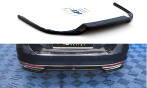 Splitter tylny środkowy Volkswagen Passat B8 (czarny mat)