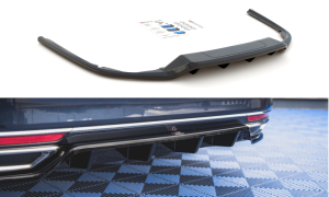 Splitter tylny środkowy (z dyfuzorem) Volkswagen Passat B8 (czarny połysk)