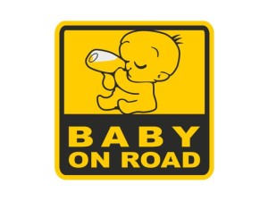 Naklejka "Baby on road" 10 cm