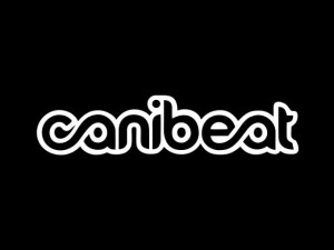 Naklejka "Canibeat" (obrys) 45 cm (biała)
