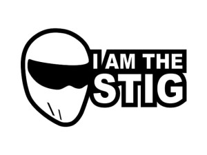 Naklejka "I'm the Stig" 12 cm (czarna)