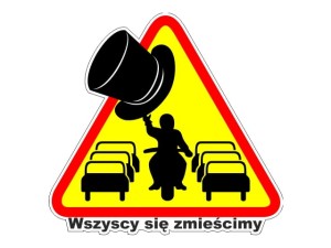 Naklejka "Wszyscy się zmieścimy" 10 cm