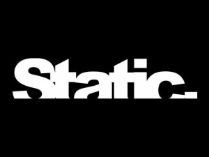 Naklejka "Static" 15 cm (biała)