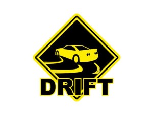 Naklejka "Drift" 12 cm