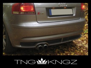 Dokładka tylnego zderzaka AUDI A3 8P 3D 2005-2008 VOTEX LOOK