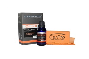 Zestaw z powłoką cermiczną do zabezpieczania plastików i felg CarPro Cquartz DLUX 30 ml