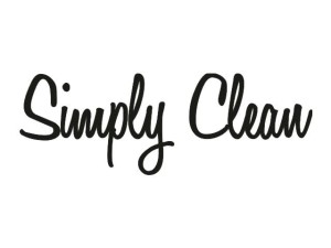 Naklejka "Simply clean" 15 cm (czarna)