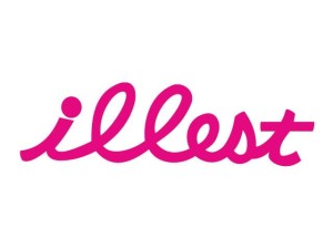 Naklejka "Illest" 15 cm (różowa)