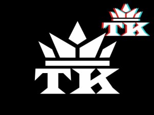 Naklejka "TuningKingz TK" 10 cm (biała)