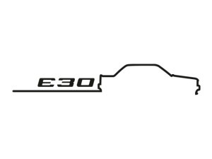 Naklejka "E30" 15 cm (czarna)